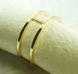 round gold metal  napkin ring, napkin holder for wedding,24 pcs