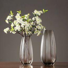 Simple American Aquatic Glass Flower Arrangement Vase Decoration Home Living Room Restaurant Countertop Floral Set
