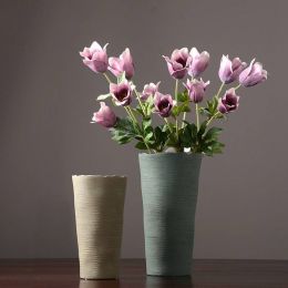 Simple Ceramic Flower Vase European Creative Living Room Drying Device Nordic Home Decoration