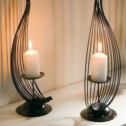 Simple fashion creative Home Furnishing Iron Candle Candle holder bar personalized desktop decoration wedding decoration