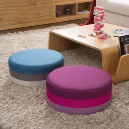 Simple low stool fabric fashion round stool coffee table stool color children&amp;#39;s stool