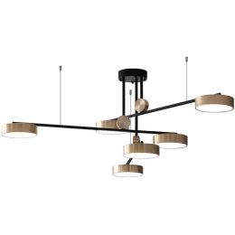 Simple Modern 6 arm Pendant Light Creative Iron art gold hanging lamp Lifting rod home shop decoration warm white light fixture