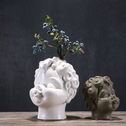 Solid Color Ceramic Flower Insert Angel Vase Cute Decoration Sell Cute Flower Desk Desk Bedroom Office Decorations