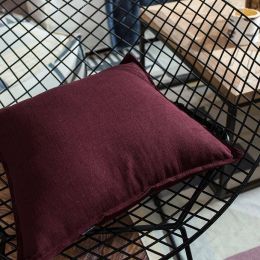 Solid Color Cushion Cover Decorative Pillowcases Cotton Linen Square Car Cover Seat Sofa Throw Pillow Cover housse de coussin
