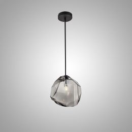 Stone 1-Light Mini Gray / Blue Clear Glass Shade Diamond Pendant Light