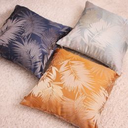 Stylish Palm Leaf Pillow Blue/Orange/Gray Tropical Pillow Decorative Throw Pillow Set of 2 Insert/Cushion Pad Included