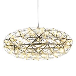 Suspension Light modern pendant lamp Gypsophila 92 lamp oval shape creative hanging firework stainless steel elliptic lighting