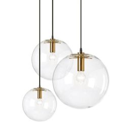 Suspension Luminaire Designer modern pendant light Minimalist Loft Casual clear glass Living Room Bedroom Round Ball 30cm