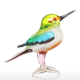 Gift Glass Animal Figurine miniature figurines Handblown Home Decor Modern Tiny birds decor Home Decoration Accessories