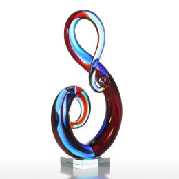 Music Note Glass Figurine Home Decor Animal Ornament Favor Gift Glass Figurine Craft Decoration For Home Office