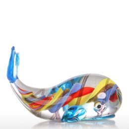 Whale  Figurine Gift Glass Animal Mini Statuettes Handblown Home Decor Multicolor Modern  Home Decoration Accessories