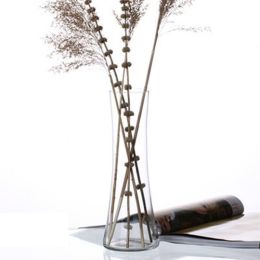 Transparent glass vase luckybamboo vase Large wedding home decor