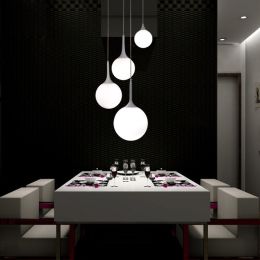Trendy Contemporary Globe Glass Shade Pendant Light in Multiple Sizes