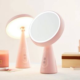 USB charging Desktop LED makeup mirror touch multi-function dimming mirror bedroom night light for students woman mx12291533