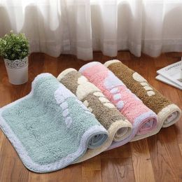 Winter thick warm bathroom living room floor mat door mat home bedroom cotton carpet bathroom absorbent non-slip mat