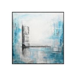 Hand-painted decorative painting abstract art color villa porch light luxury modern American style paintings wall decor (size: 60x60cm)