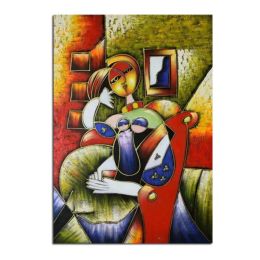 Copy World famous Oil Painting Abstract Portrait Lady By Pablo Picasso Wall Picture 100% Handmade Home Wall Decor Unique Gift (size: 70x140cm)