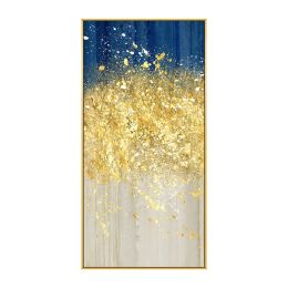 Large Wall Painting On Canvas Handmade Oil Vertical Abstract Art Decorative Pictures For Living Room Wall Decor Painting Golden (size: 40x80cm)