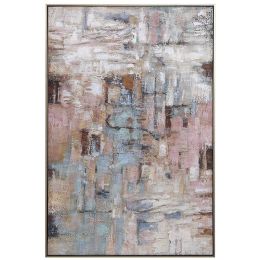 Hand painted Simple Easy abstract oil painting Modern Neutral Color Nordic Wall Art Texture Minimal Oil Painting on Canvas (size: 70x140cm)