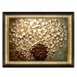 New Abstract Thick Flower Wall Picture Hand Painted Oil Painting Canvas Flower Wall Art Home Decoration For Living Room Pictures (size: 60x90cm)