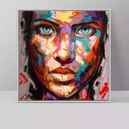 Handmade Francoise Nielly Marilyn Monroe portrait canvas painting Palette knife Face Oil painting wall picture for living room (size: 80x80cm)