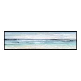 Hand-painted oil painting ocean wave background wall decoration painting modern living room dining room abstract painting (size: 75x150cm)