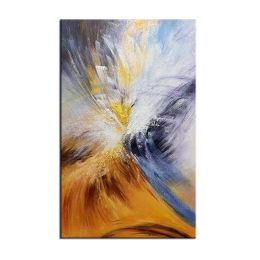 Aestheticism Simple abstract 100% Handmade Oil painting yellow landscape Large Abstract Canvas Art Oil Painting Wall Pictures (size: 150x220cm)