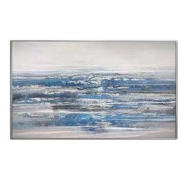 Blue Modern Style Abstract Wall Poster Nordic Canvas Oil Painting Contemporary Art Decoration Picture For Living Room Decor (size: 150x220cm)